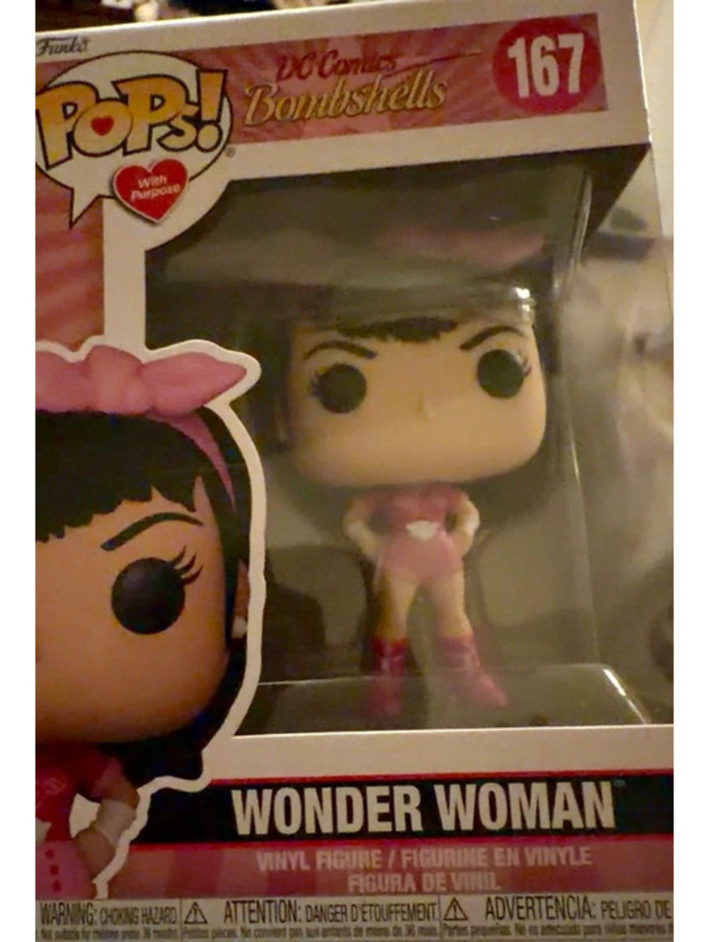 Funko Pop! DC Comics Bombshells Wonder Woman #167 Pink Breast Cancer Awareness